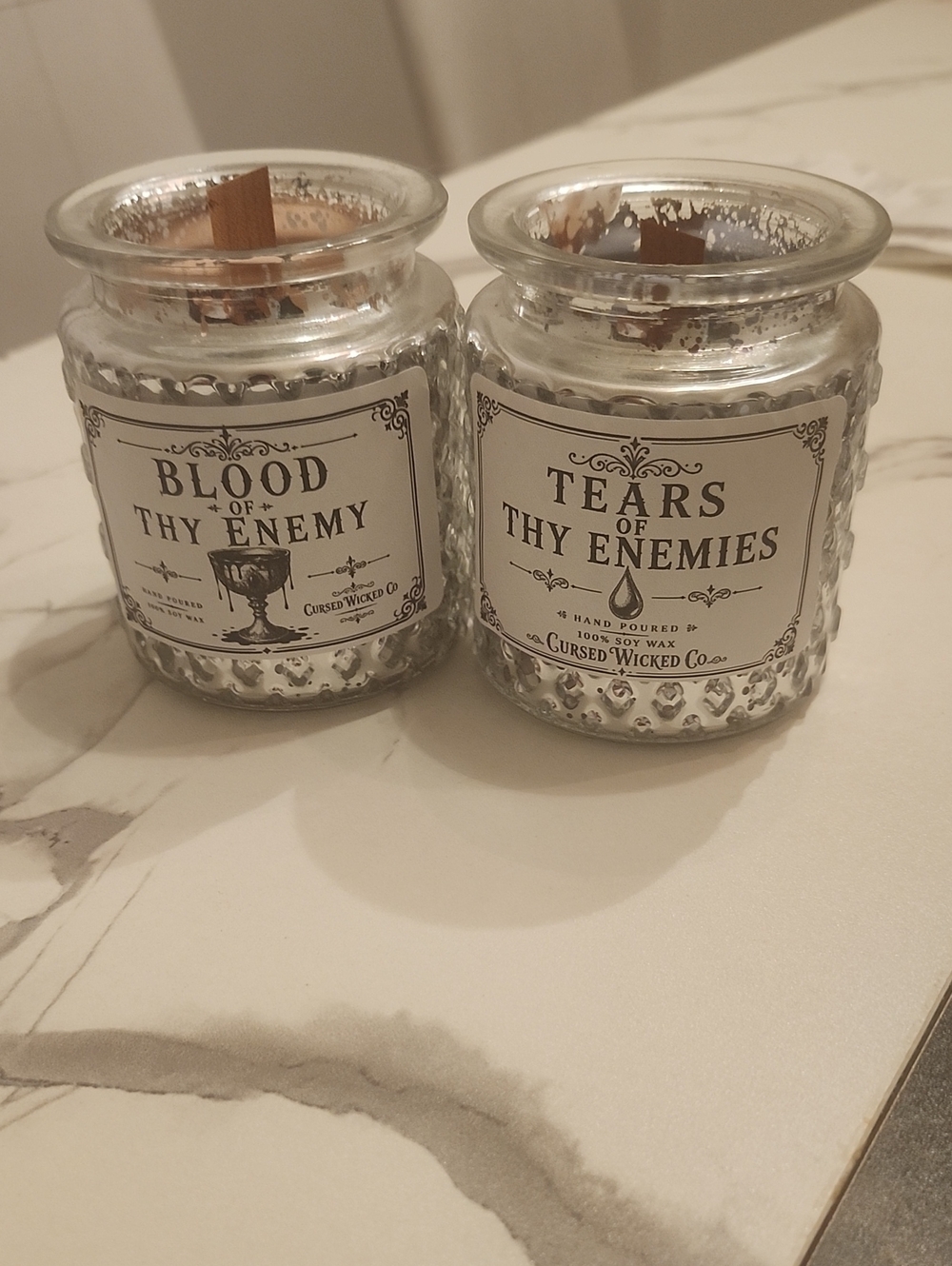 Handcrafted Blood Of Thy Enemy & Tears Of Thy Enemies Candle Set - Picture 1 of 6